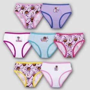 GIRLS' Doc McStuffins 7pk Underwear Size 8